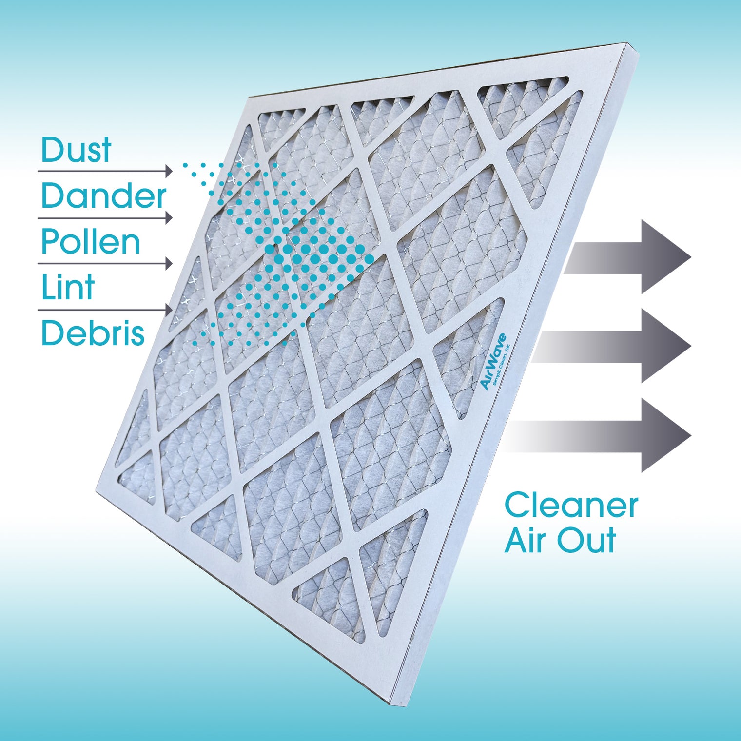 16x16x1 Air Filter, MERV 8, Pleated