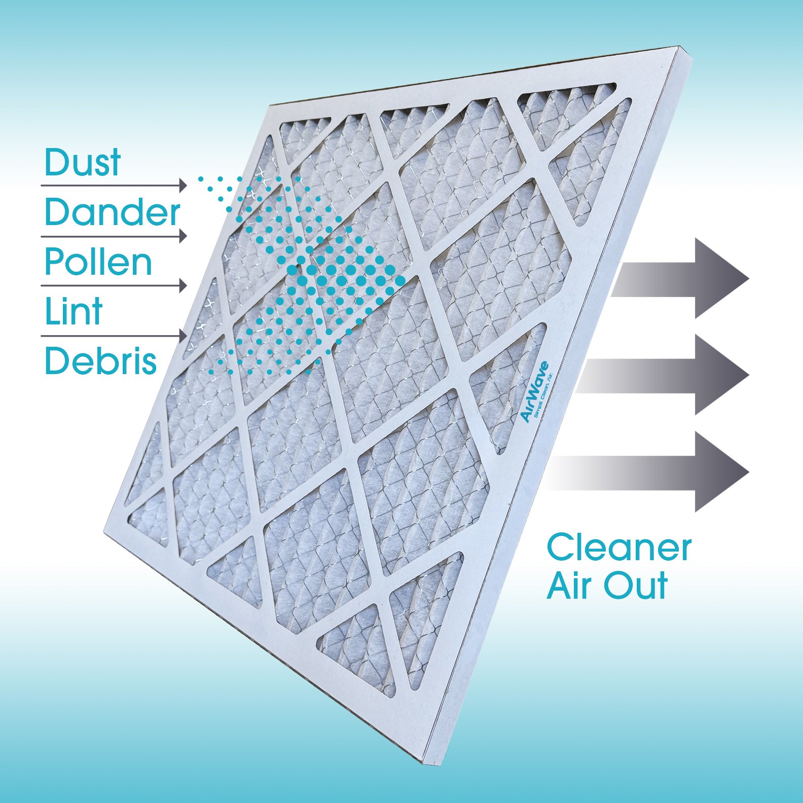 20x25x1 Air Filter, MERV 8, Pleated – AirWave