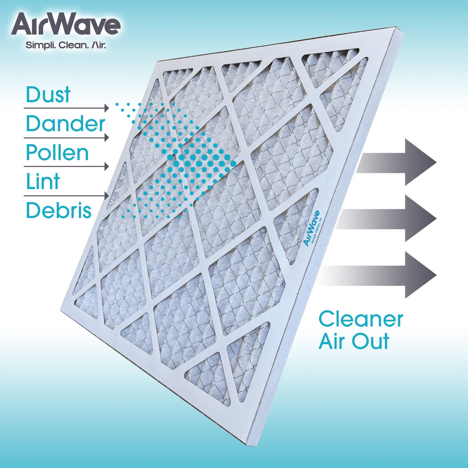 20x20x1 Air Filter, Pleated MERV 11