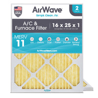 16x25x1 Air Filter, Pleated MERV 11