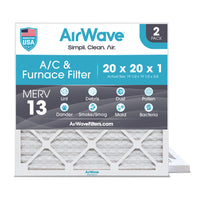 20x20x1 Air Filters, MERV 13, Pleated