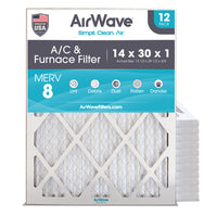 14x30x1 Air Filter, MERV 8, Pleated