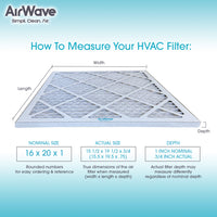 16x20x1 Air Filter, MERV 8, Pleated